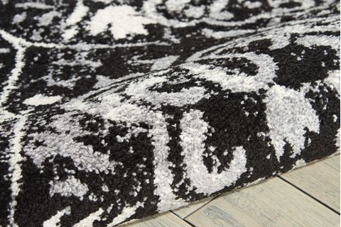 Nourison ATASH Black Runner 22 X 73 Area Rug 99446267207 805-96355 Image 5