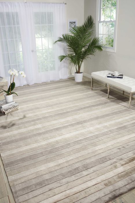 Nourison AURA Grey 80 X 110 Area Rug 99446106261 805-96373 Image 1
