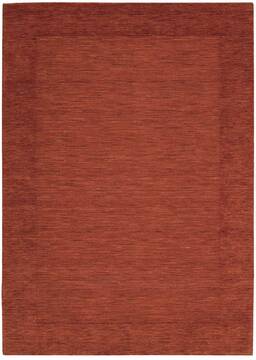 Nourison Ripple Red Rectangle 8x11 ft Wool Carpet 96469