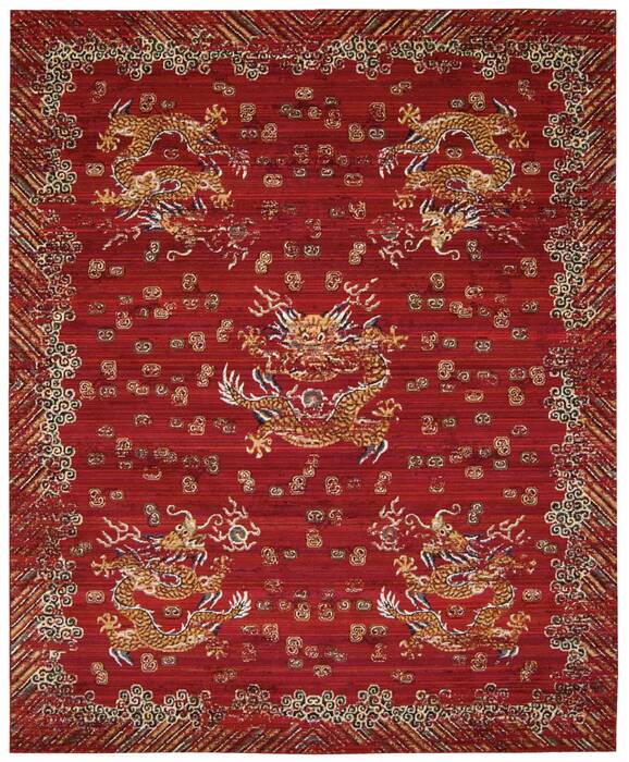 Nourison Dynasty Red 56 X 80 Area Rug 805-96505 Image 0
