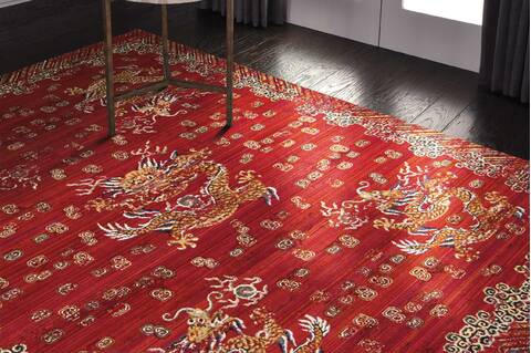 Nourison Dynasty Red 79 X 99 Area Rug 805-96506 Image 3