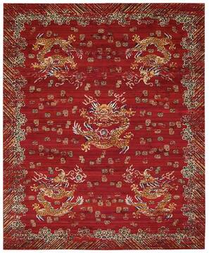Nourison Dynasty Red 7'9" X 9'9" Area Rug  805-96506