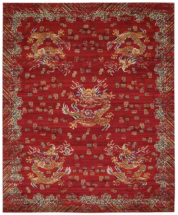 Barclay Butera BBL16 DYNASTY Red 99 X 130 Area Rug 99446275257 805-96508 Image 0