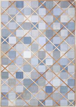 Nourison Cooper Blue Rectangle 8x11 ft Cotton Carpet 96569
