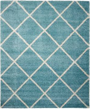 Nourison Brisbane Blue Rectangle 8x10 ft Polypropylene Carpet 96699
