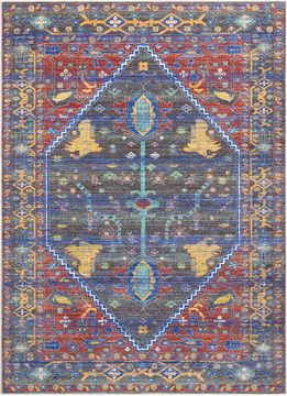Nourison CAMBRIA Blue Rectangle 5x7 ft polyester Carpet 96748