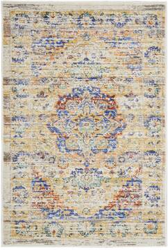 Nourison Cambria Beige Rectangle 2x3 ft Polyester Carpet 96761