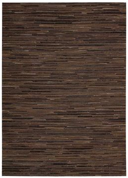 Nourison CAPELLE Brown Rectangle 2x3 ft leather Carpet 96815