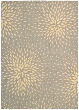 Nourison Capri Grey Rectangle 5x7 ft Wool Carpet 96848