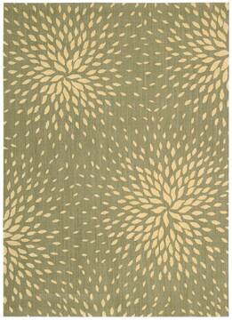 Nourison Capri Green Rectangle 4x6 ft Wool Carpet 96852
