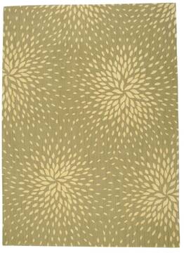 Nourison Capri Green Rectangle 8x11 ft Wool Carpet 96854