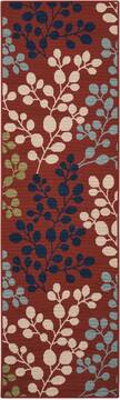 Nourison Caribbean Red Runner 6 to 9 ft Polypropylene Carpet 96876