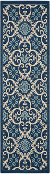 Nourison Caribbean Blue Runner 2'3" X 7'6" Area Rug  805-96901