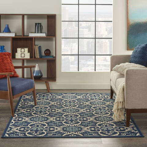 Nourison Caribbean Blue 53 X 75 Area Rug 805-96904 Image 3