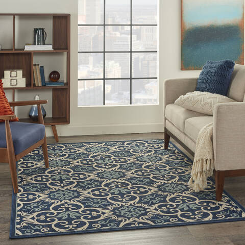 Nourison Caribbean Blue 53 X 75 Area Rug 805-96904 Image 6