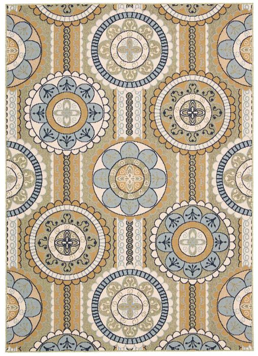 Nourison CARIBBEAN Yellow 93 X 129 Area Rug 99446239655 805-96910 Image 1