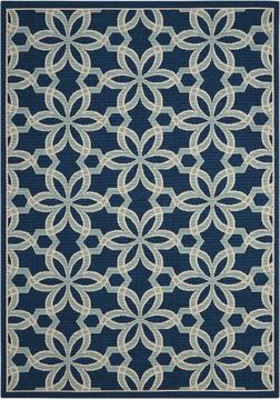 Nourison CARIBBEAN Blue Rectangle 9x13 ft polypropylene Carpet 96917