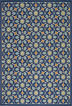 Nourison Caribbean Blue Rectangle 9x13 ft Polypropylene Carpet 96932