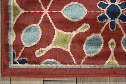 Nourison Caribbean Red 93 X 129 Area Rug 805-96936 Image 1