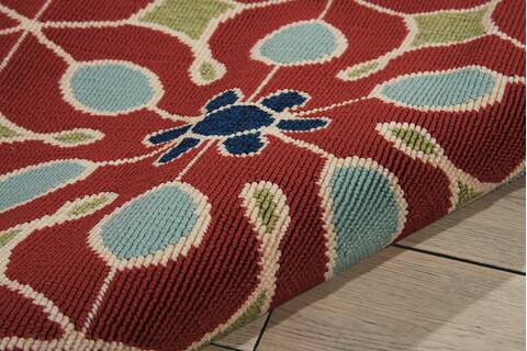 Nourison Caribbean Red 93 X 129 Area Rug 805-96936 Image 2