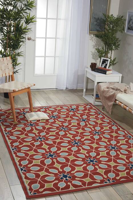 Nourison Caribbean Red 93 X 129 Area Rug 805-96936 Image 3