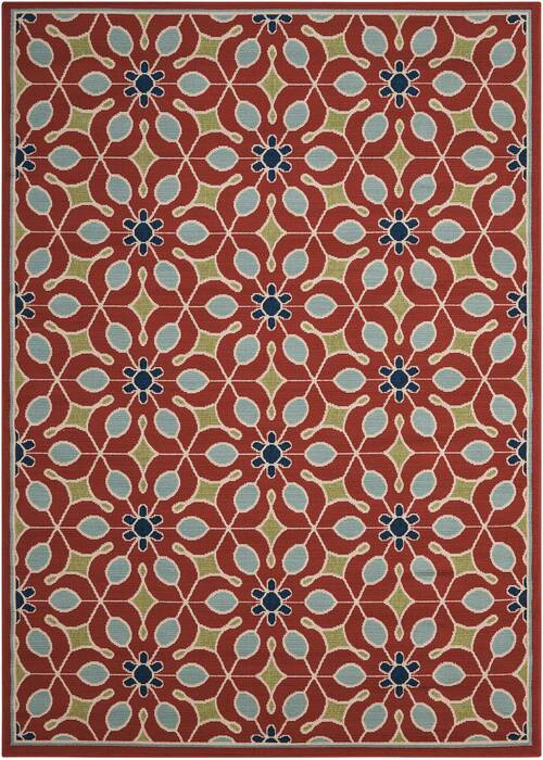 Nourison Caribbean Red 93 X 129 Area Rug 805-96936 Image 0