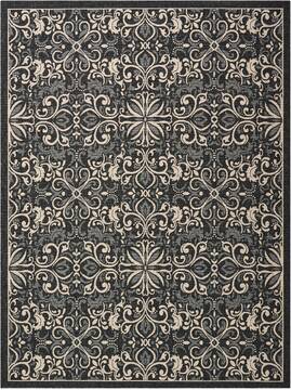 Nourison Caribbean Grey Rectangle 9x13 ft Polypropylene Carpet 96950