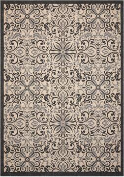 Nourison Caribbean Beige Runner 6 to 9 ft Polypropylene Carpet 96952