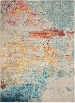 Nourison Celestial Multicolor Rectangle 4x6 ft Polypropylene Carpet 96984