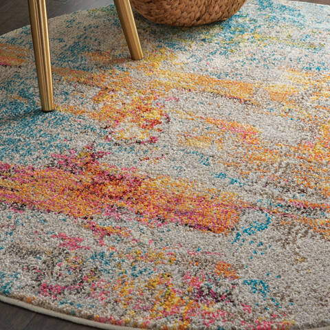 Nourison Celestial Multicolor Round 53 X 53 Area Rug 805-96985 Image 4