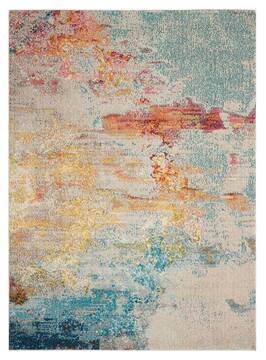 Nourison Celestial Multicolor Rectangle 7x10 ft Polypropylene Carpet 96987
