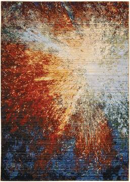 Nourison Chroma Red Rectangle 6x9 ft Wool Carpet 97014
