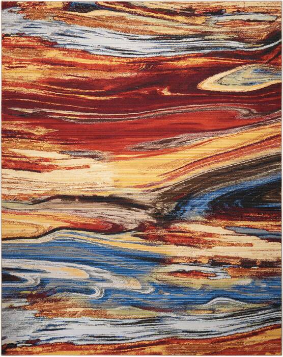 Nourison Chroma Red 79 X 99 Area Rug 805-97025 Image 0