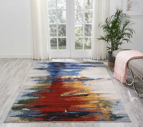 Nourison Chroma Red 56 X 80 Area Rug 805-97029 Image 3