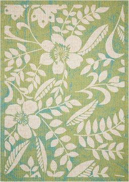 Nourison COASTAL Green Rectangle 10x13 ft polyester Carpet 97045