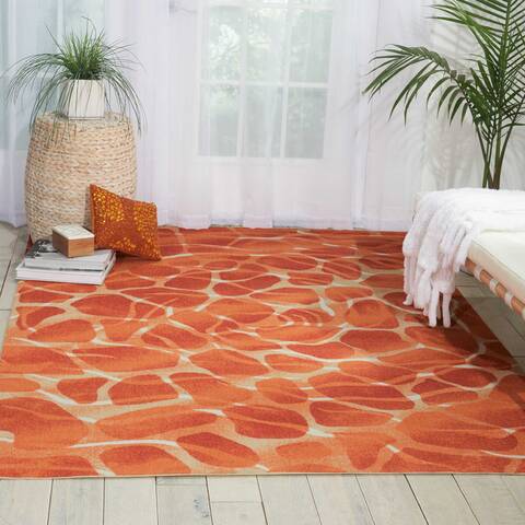 Nourison Coastal Orange 53 X 75 Area Rug 805-97061 Image 3