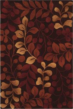 Nourison Contour Brown Rectangle 4x6 ft Polyester Carpet 97071