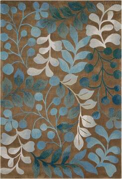 Nourison Contour Brown Rectangle 4x6 ft Polyester Carpet 97075