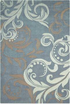 Nourison Contour Grey Rectangle 7x9 ft Polyester Carpet 97131