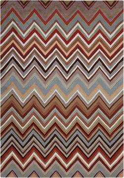 Nourison Contour Multicolor Rectangle 5x8 ft Polyester Carpet 97186