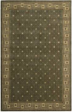 Nourison Cosmopolitan Green Rectangle 8x11 ft Wool Carpet 97322