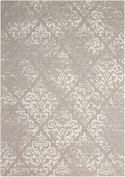 Nourison Damask Beige Rectangle 5x7 ft Polyester Carpet 97347