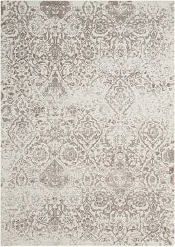 Nourison Damask Beige Rectangle 8x10 ft Polyester Carpet 97354