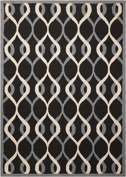 Nourison DECOR Black Rectangle 8x10 ft polyester Carpet 97369
