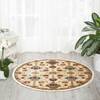 Nourison Delano Beige Round 34 X 34 Area Rug  805-97417 Thumb 3