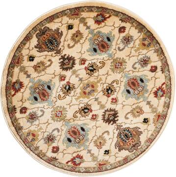 Nourison Delano Beige Round 3'4" X 3'4" Area Rug  805-97417