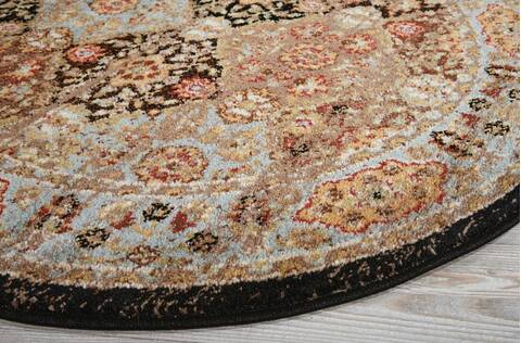Nourison Delano Black Round 34 X 34 Area Rug 805-97425 Image 4
