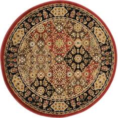 Nourison Delano Multicolor Round 4 ft and Smaller Polypropylene Carpet 97433