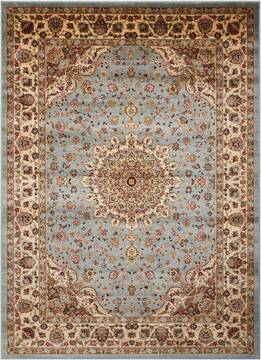 Nourison Delano Blue Rectangle 4x6 ft Polypropylene Carpet 97448