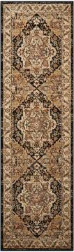Nourison Delano Black Runner 6 to 9 ft Polypropylene Carpet 97455
